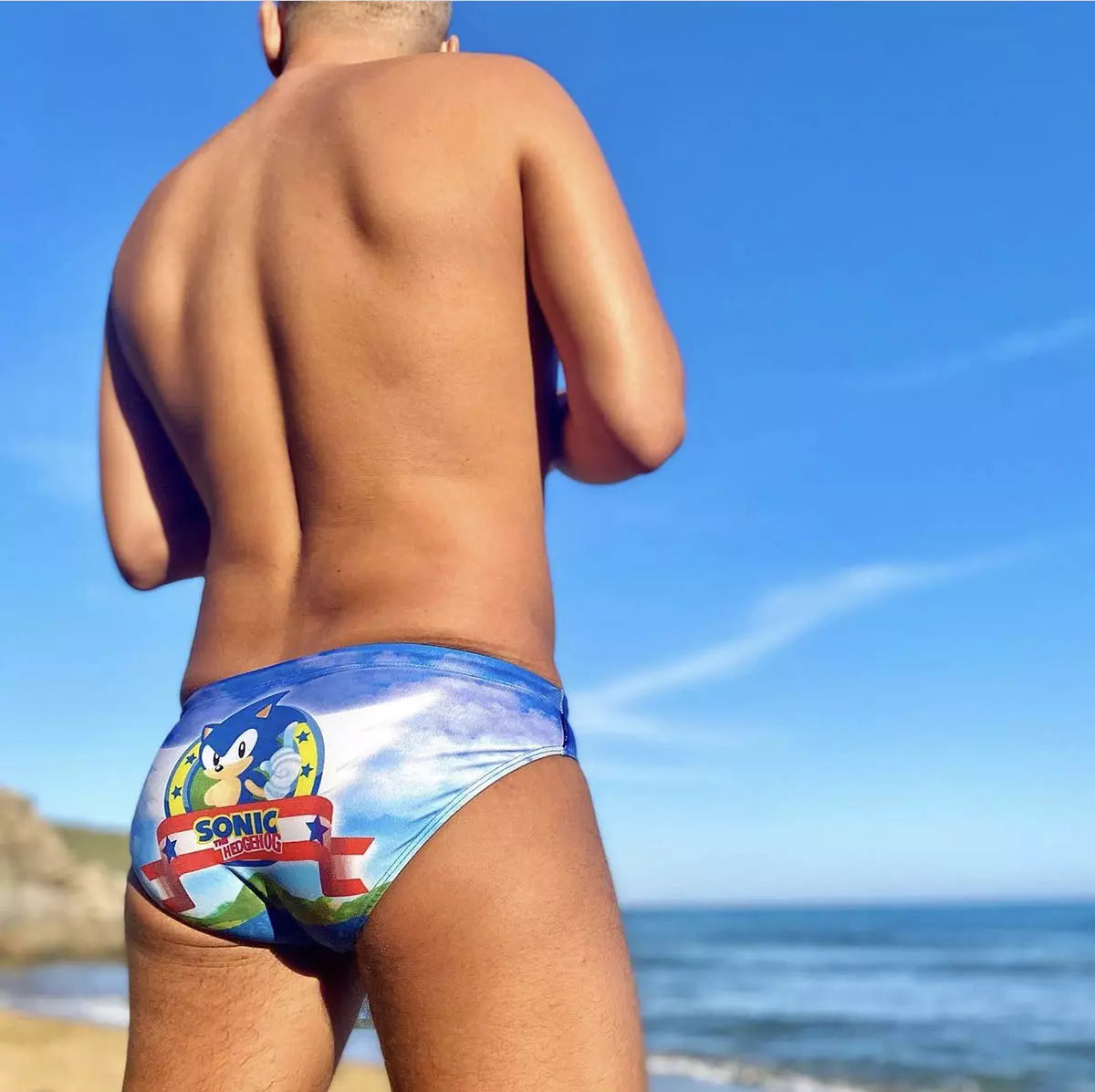 Bañador - Slip - Erizo azul