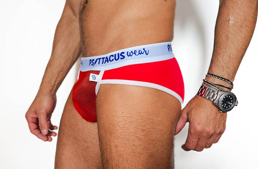 Calzoncillo Slip Rojo transparente