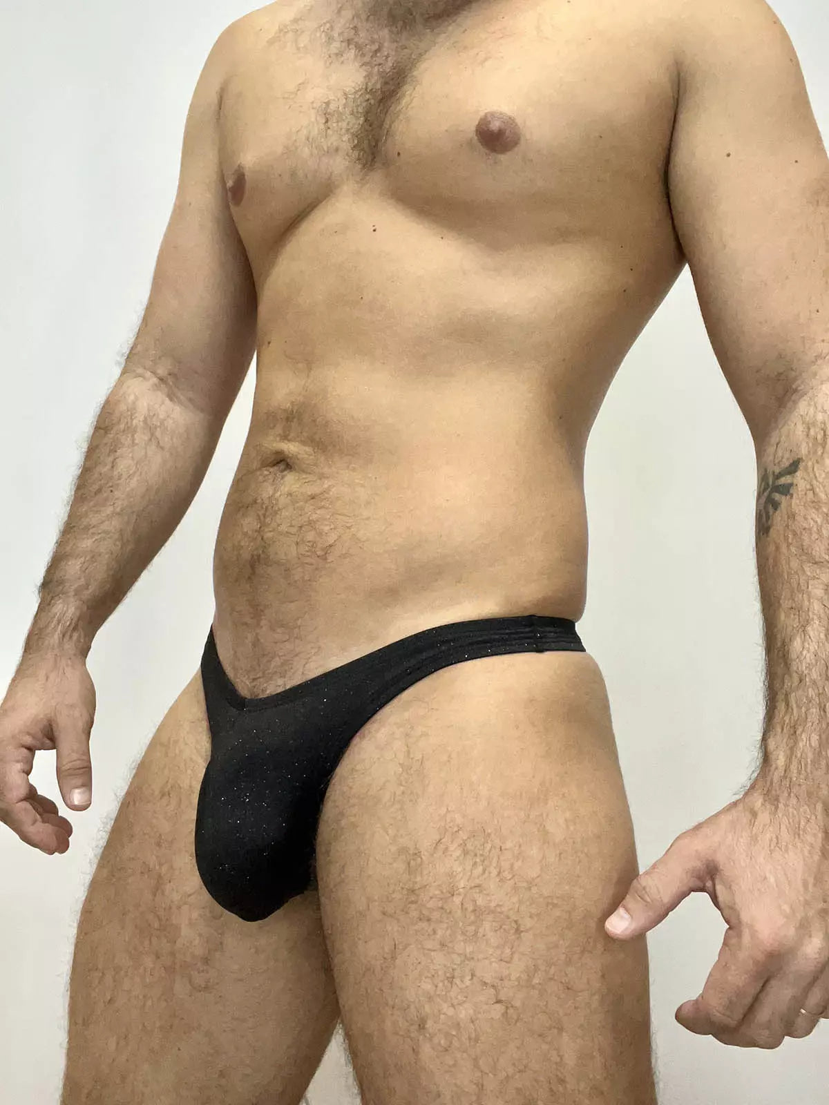 Tanga - Black Glitter