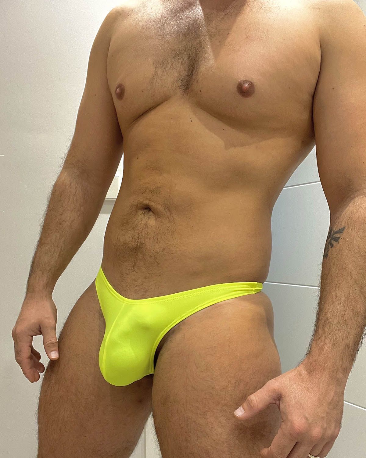Bañador - Tanga - Yellow neon